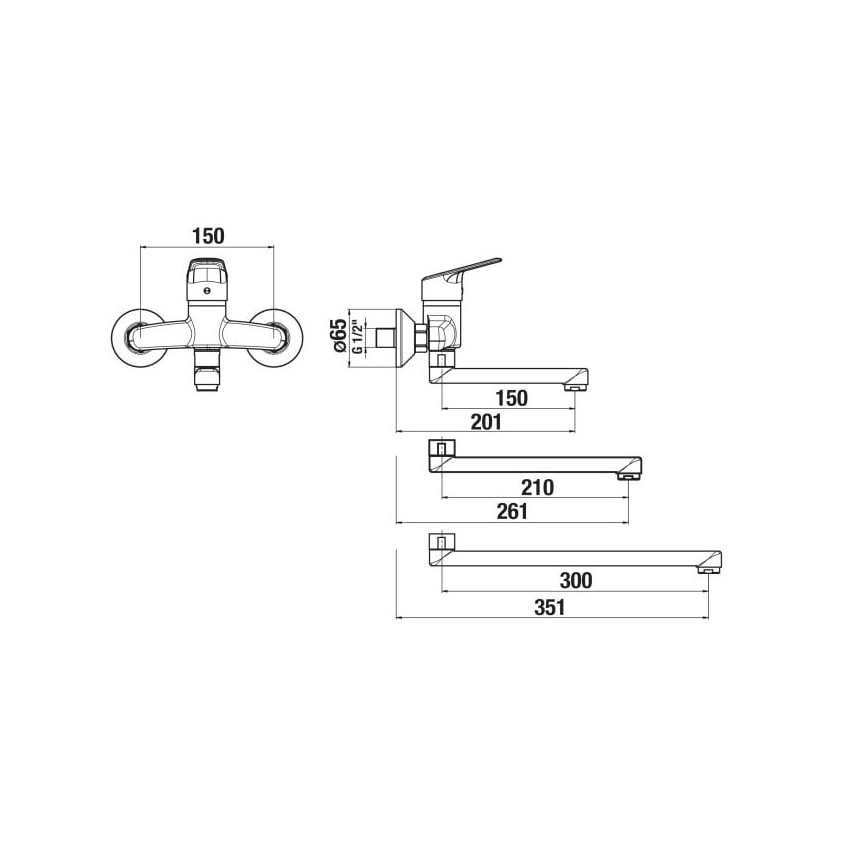 JIKA H3112E70042201 - Waschtischarmatur TALAS 15x20,1 cm Hochglanzchrom
