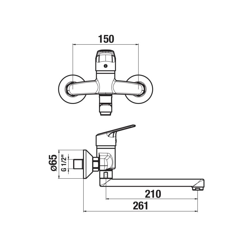 JIKA H3112E70042301 - Waschtischarmatur TALAS 15x26,1 cm Hochglanzchrom
