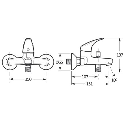 JIKA H3211N70044001 - Badarmatur TALAS 13,7 cm glänzender Chrom