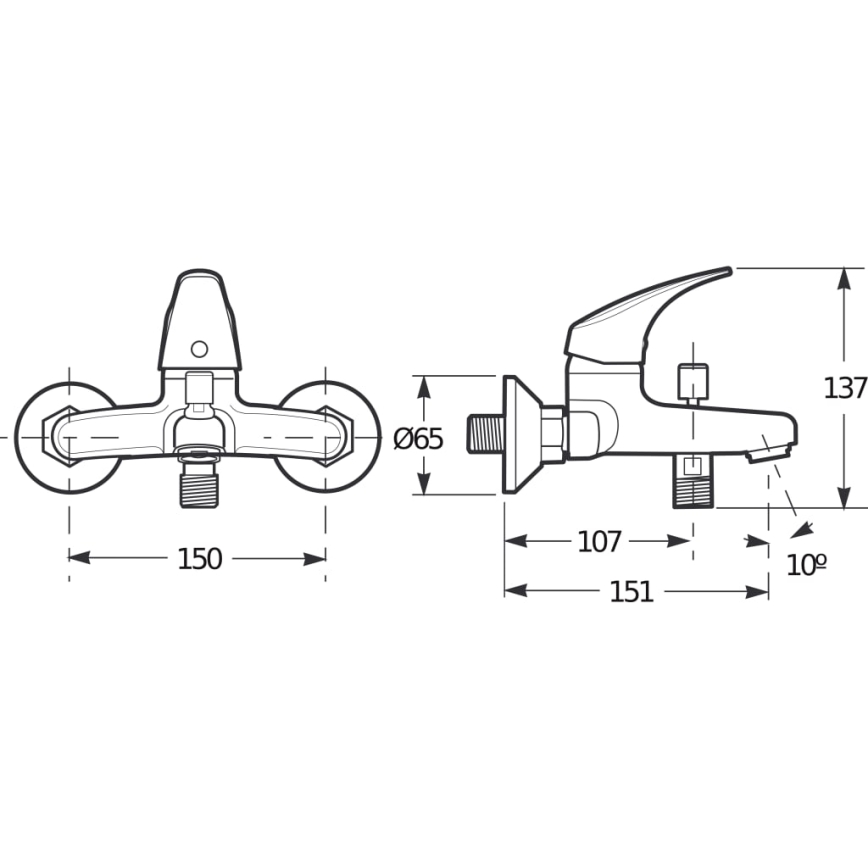 JIKA H3211N70044001 - Badarmatur TALAS 13,7 cm glänzender Chrom