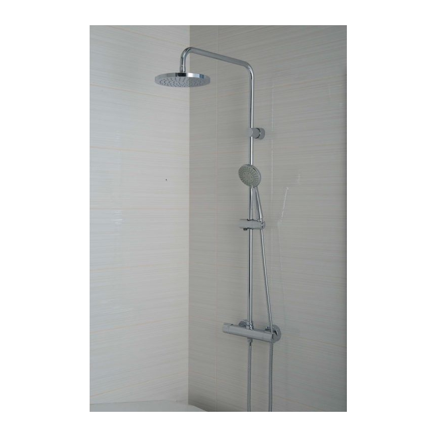 JIKA H3337170045711 - Duschset mit Thermostatarmatur MIO glänzender Chrom