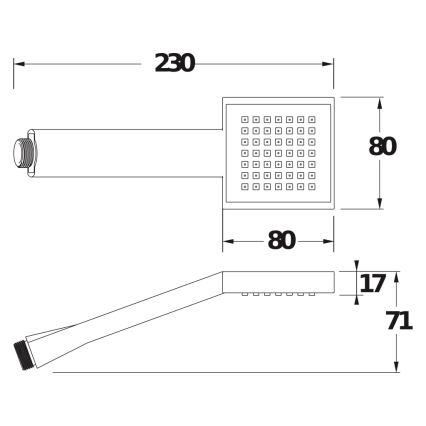 JIKA H3614200040411 - Handbrause CUBITO glänzender Chrom