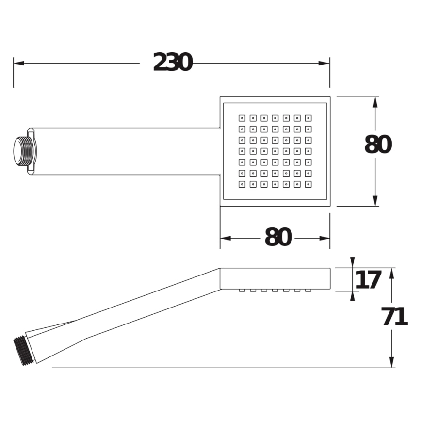JIKA H3614200040411 - Handbrause CUBITO glänzender Chrom