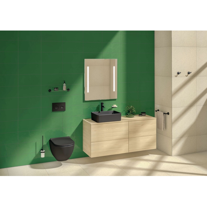 JIKA H8184237161121 - Aufsatzwaschbecken CUBITO 50x35 cm Keramik/matt schwarz