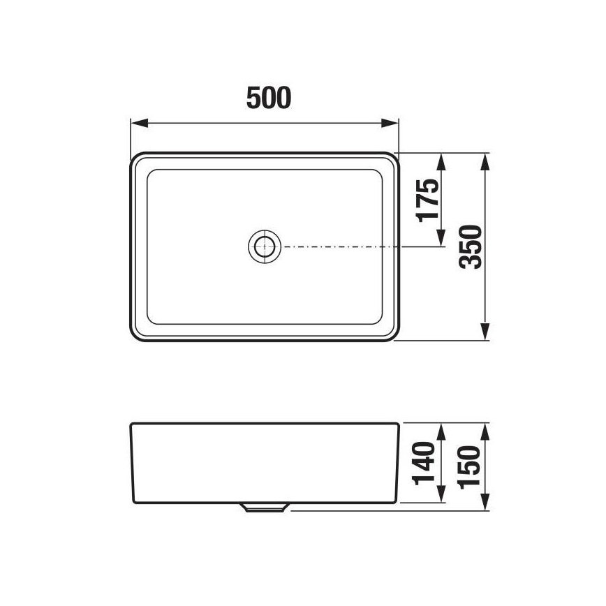 JIKA H8184237161121 - Aufsatzwaschbecken CUBITO 50x35 cm Keramik/matt schwarz
