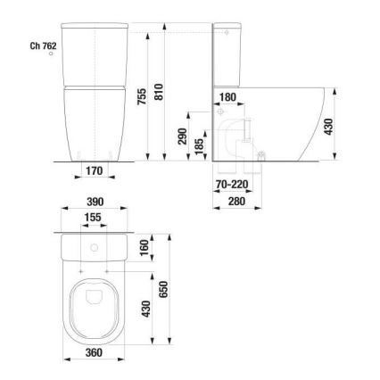 JIKA H8267160000001 - WC-Schüssel MIO Keramik/weiß