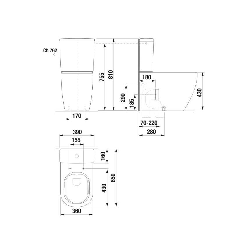 JIKA H8297120007621 - Spülkasten MIO Keramik/weiß