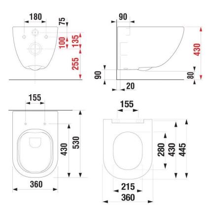 JIKA H8667140000001 - Wandhängendes WC MIO Keramik/weiß + WC-Sitz SoftClose MIO Duroplast/weiß