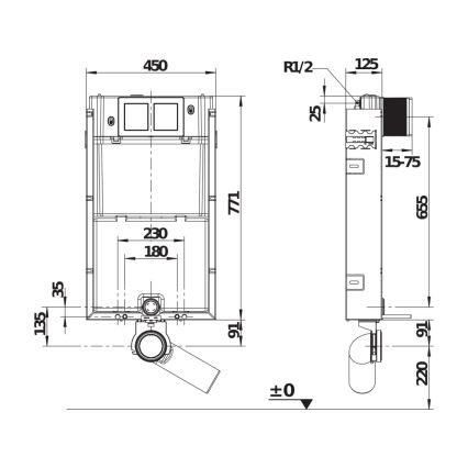 JIKA H8956510000001 - Unterputzmodul für wandhängende WC