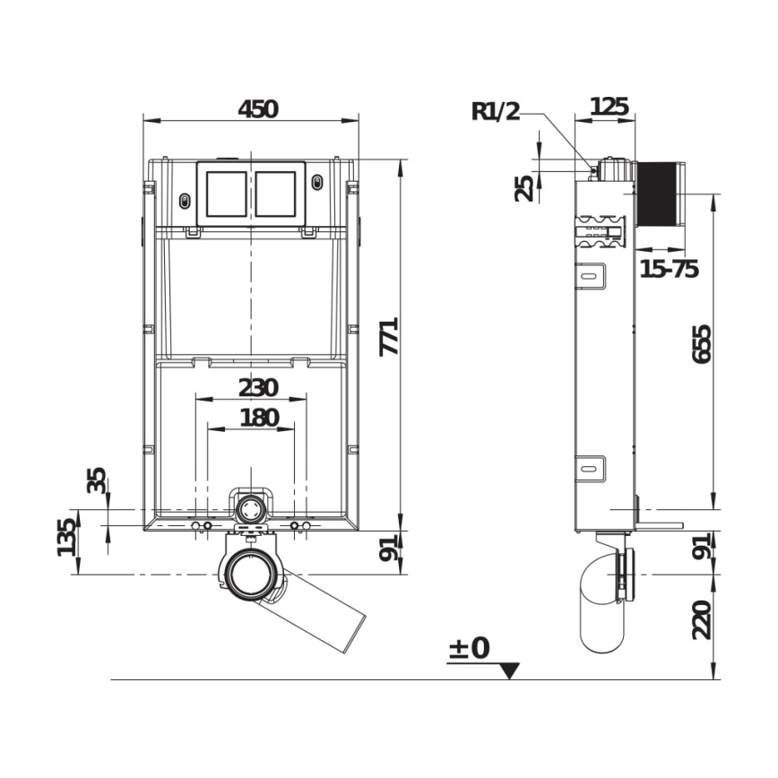 JIKA H8956510000001 - Unterputzmodul für wandhängende WC