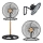 JOHNSON - Standventilator 3-in-1 WOOD 80W/230V Ø 50 cm schwarz/beige