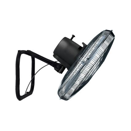 JOHNSON - Standventilator 3-in-1 WOOD 80W/230V Ø 50 cm schwarz/beige