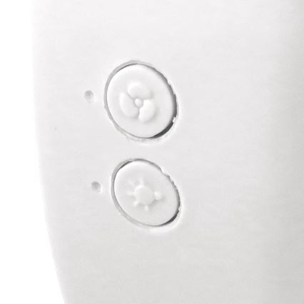 JOHNSON - LED RGB Wiederaufladbarer Tischventilator Mehrfarbig LED/5W/3,7V 1200 mAh Ø 14 cm Weiß