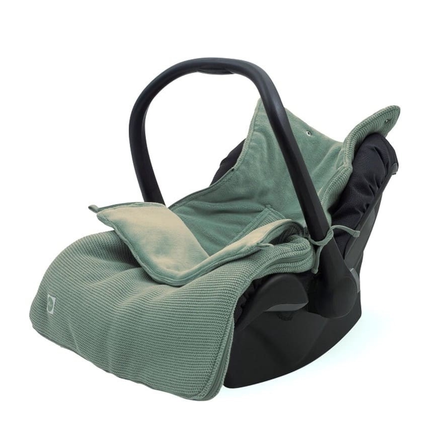 Jollein - Autositz-Sack Fleece BASIC KNIT 42x82 cm Eschengrün