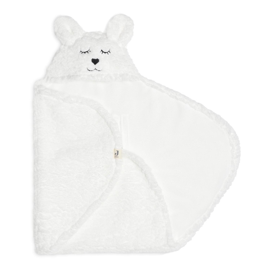 Jollein - Wickeldecke fleece Bunny 100x105 cm Schneewiß