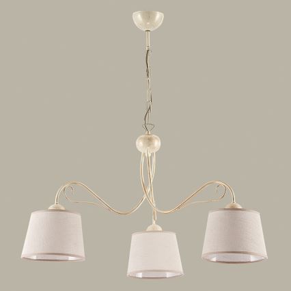 Jupiter 1353 - KM 3 E - Kronleuchter mit Kette KAMELIA 3xE27/60W/230V