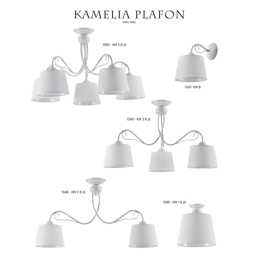 Jupiter 1385 - KM 1 B pl - Deckenleuchte KAMELIA 1xE27/60W/230V