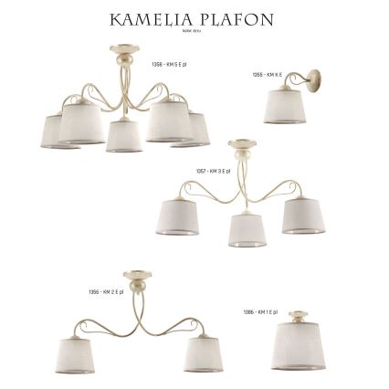 Jupiter 1386 - KM 1 PE - Deckenleuchte KAMELIA 1xE27/60W/230V