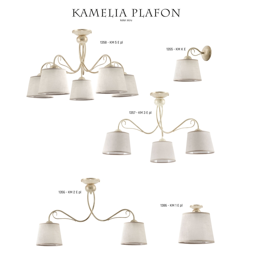 Jupiter 1386 - KM 1 PE - Deckenleuchte KAMELIA 1xE27/60W/230V