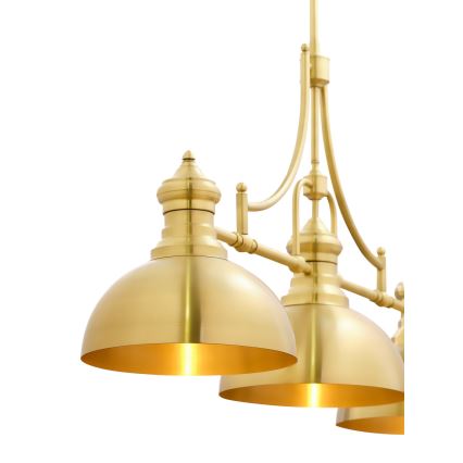 Jupiter 1915 - Deckenleuchte an Stange PLATINO 3xE27/60W/230V Messing