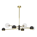 Jupiter 1973 - Deckenleuchte an Stange MOKA 4xGU10/10W/230V + 4xG9/10W/230V gold/schwarz/transparent