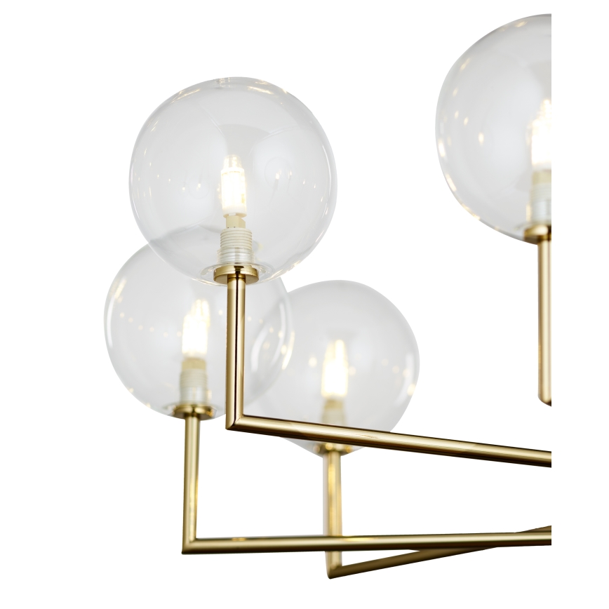 Jupiter 1976 - Kronleuchter an Stange FEME 10xG9/10W/230V golden