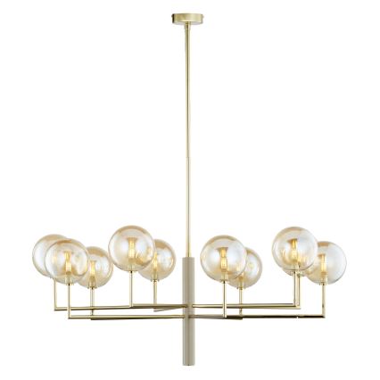 Jupiter 1977 - Kronleuchter an Stange FEME 10xG9/10W/230V golden/beige