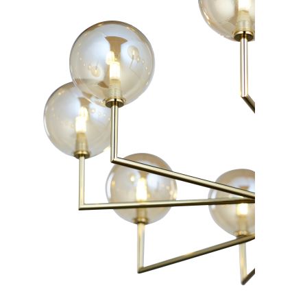 Jupiter 1977 - Kronleuchter an Stange FEME 10xG9/10W/230V golden/beige