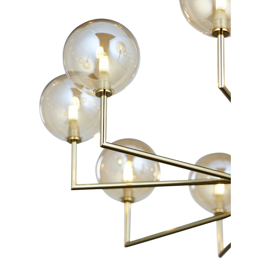 Jupiter 1977 - Kronleuchter an Stange FEME 10xG9/10W/230V golden/beige