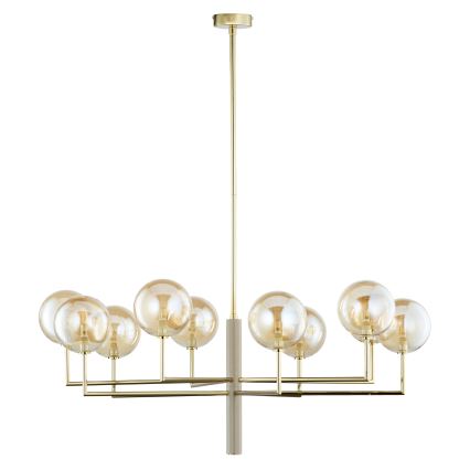 Jupiter 1977 - Kronleuchter an Stange FEME 10xG9/10W/230V golden/beige
