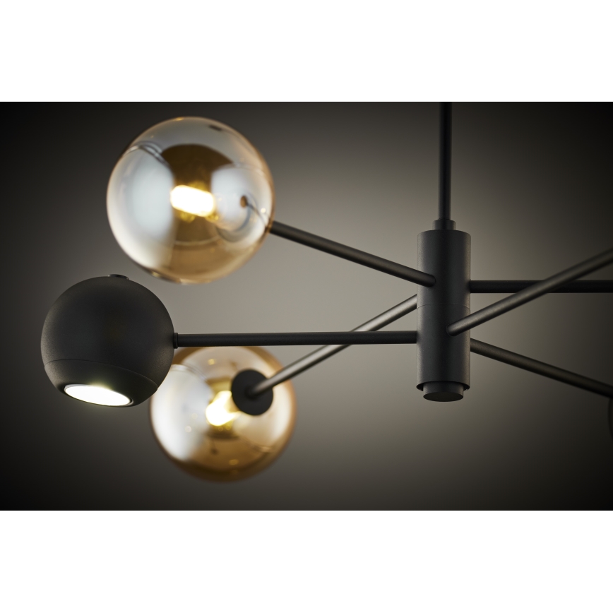 Jupiter 1993 - Deckenleuchte an Stange MOKA 3xGU10/10W/230V + 3xG9/10W/230V schwarz/beige