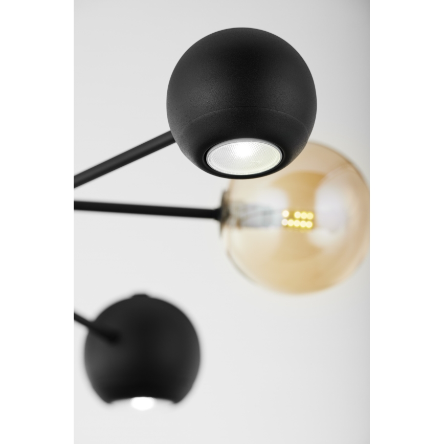 Jupiter 1993 - Deckenleuchte an Stange MOKA 3xGU10/10W/230V + 3xG9/10W/230V schwarz/beige