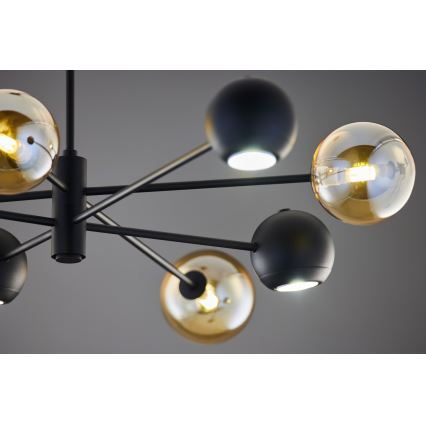 Jupiter 1994 - Deckenleuchte an Stange MOKA 4xGU10/10W/230V + 4xG9/10W/230V schwarz/beige