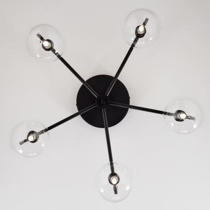 Jupiter 2046 - Aufbauleuchte PRATO 5xG9/10W/230V schwarz/klar