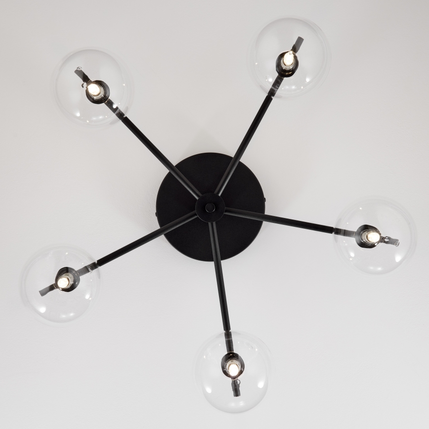 Jupiter 2046 - Aufbauleuchte PRATO 5xG9/10W/230V schwarz/klar