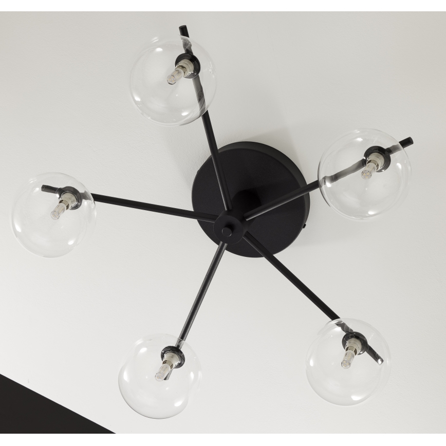 Jupiter 2046 - Aufbauleuchte PRATO 5xG9/10W/230V schwarz/klar