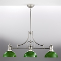 Jupiter 2072 - Pendelleuchte an Stange PLATINO 3xE27/15W/230V grün/glänzender Chrom