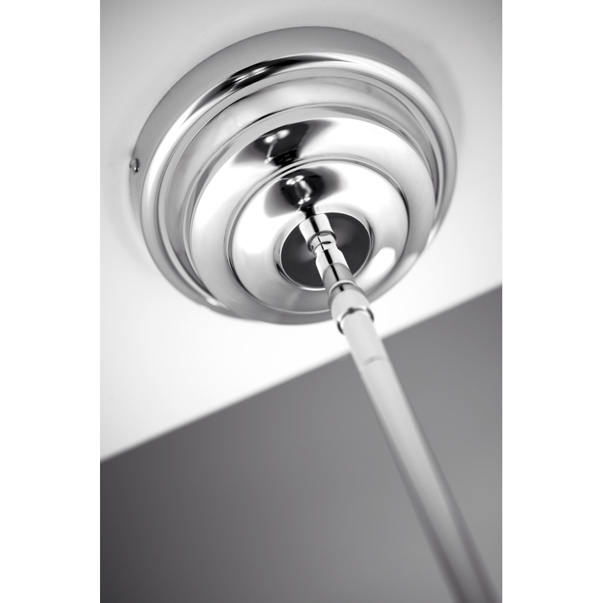 Jupiter 2072 - Pendelleuchte an Stange PLATINO 3xE27/15W/230V grün/glänzender Chrom