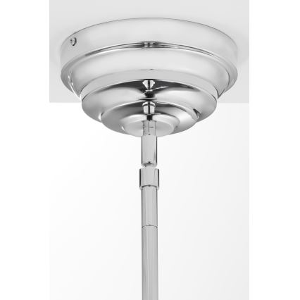 Jupiter 2072 - Pendelleuchte an Stange PLATINO 3xE27/15W/230V grün/glänzender Chrom