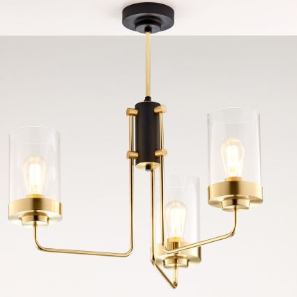 Jupiter 2087 - Stangenleuchte RAMIREZ 3xE27/15W/230V gold/schwarz