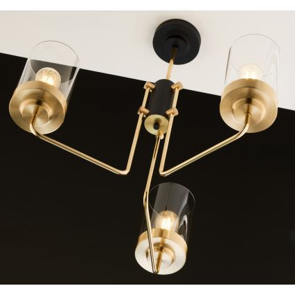 Jupiter 2087 - Stangenleuchte RAMIREZ 3xE27/15W/230V gold/schwarz