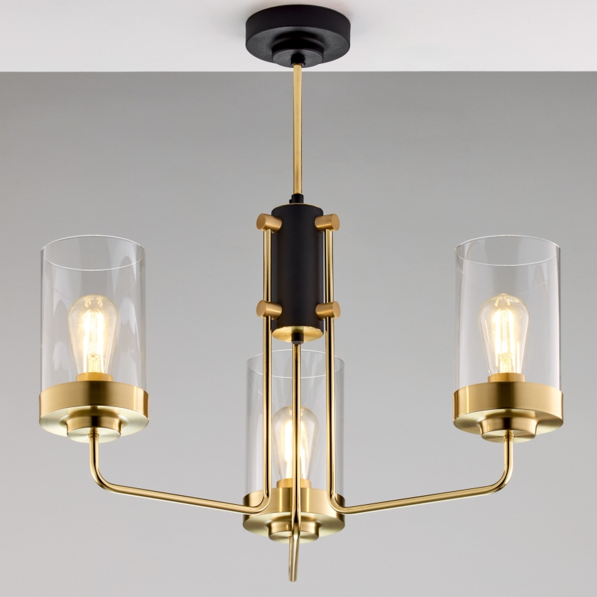 Jupiter 2087 - Stangenleuchte RAMIREZ 3xE27/15W/230V gold/schwarz