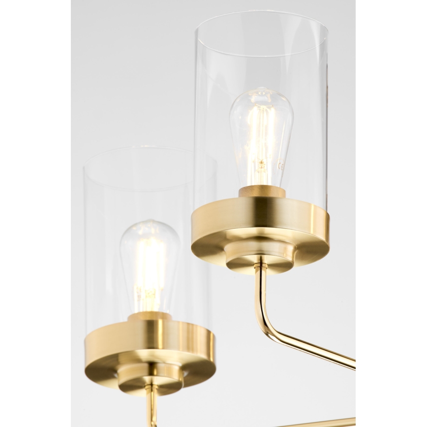 Jupiter 2088 - Deckenleuchte an Stange RAMIREZ 5xE27/15W/230V gold/schwarz