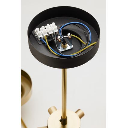 Jupiter 2088 - Deckenleuchte an Stange RAMIREZ 5xE27/15W/230V gold/schwarz