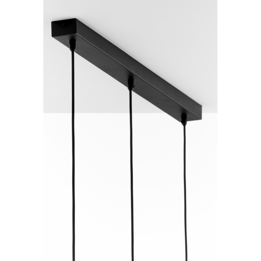 Jupiter 2092 - Pendelleuchte CORTINA 3xE27/15W/230V mit Seilaufhängung gold/schwarz