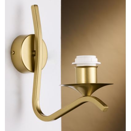 Jupiter 2111 - Wandleuchte KASZMIR 1xE27/15W/230V weiß/goldfarben/Marmor-Optik