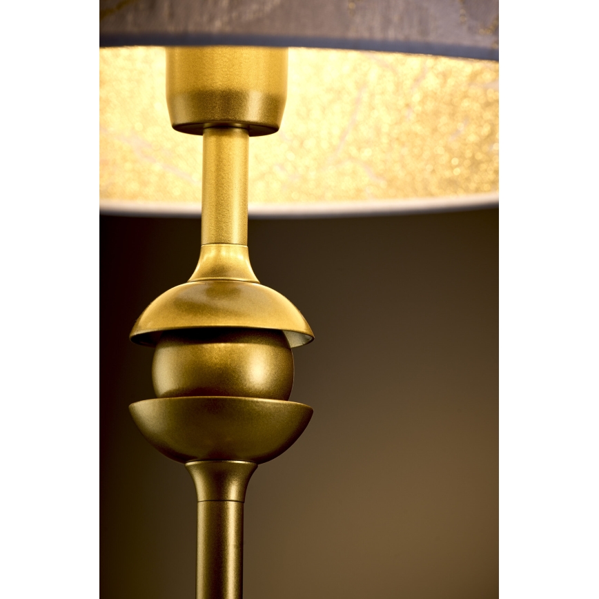 Jupiter 2112 - Tischlampe KASZMIR 1xE27/15W/230V weiß/gold/Marmor-Optik