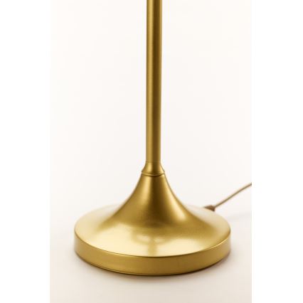 Jupiter 2112 - Tischlampe KASZMIR 1xE27/15W/230V weiß/gold/Marmor-Optik