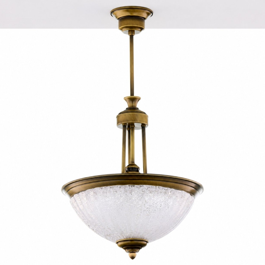 Jupiter 2134 - Pendelleuchte mit Stange CARMEN 1xE27/15W/230V Bronze/Patina