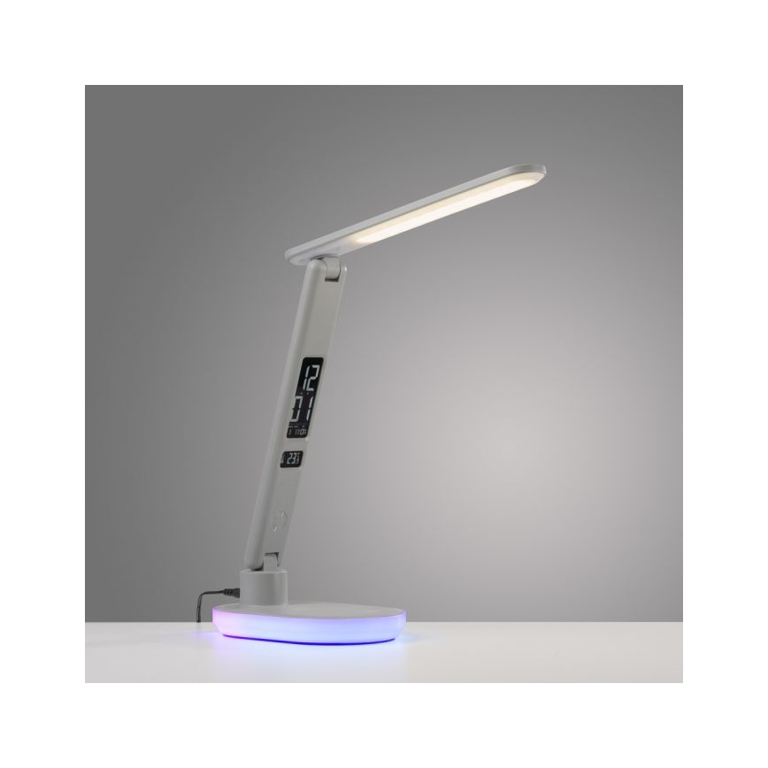 JUST LIGHT. 11018-16 - LED RGBW dimmbare Touch-Tischlampe mit kabellosem Laden TINA LED/4W/230V weiß